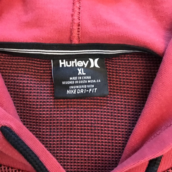 Hurley Nike Dri Fit Hoodie Sweatshirt Mens XL Extra Large Rust Red Pullover - Picture 5 of 12